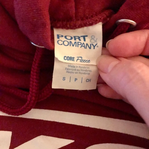 Vibrant Red Fleece Hoodie Sweatshirt - Picture 2 of 2